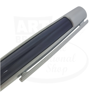 S.T. Dupont Defi Dark Blue & Chrome Ballpoint Pen 405718-2 metal frame navy barrel chrome clip sleek design