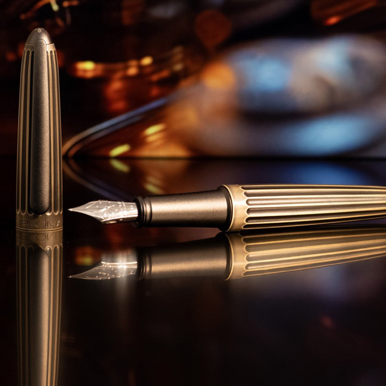 Diplomat Aero Oxyd Brass Fountain Pen, D40322025
