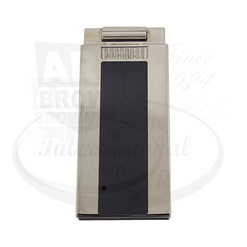 Refurbished S.T. Dupont D-Light Icon Black Lacquer and Palladium Lighter, 021002