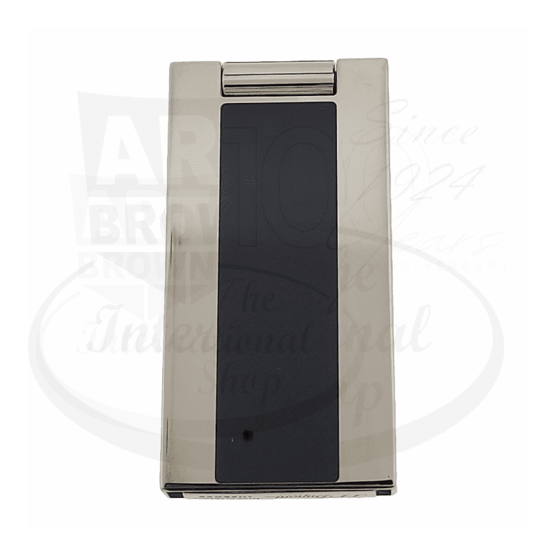 Refurbished S.T. Dupont D-Light Icon Black Lacquer and Palladium Lighter, 021002