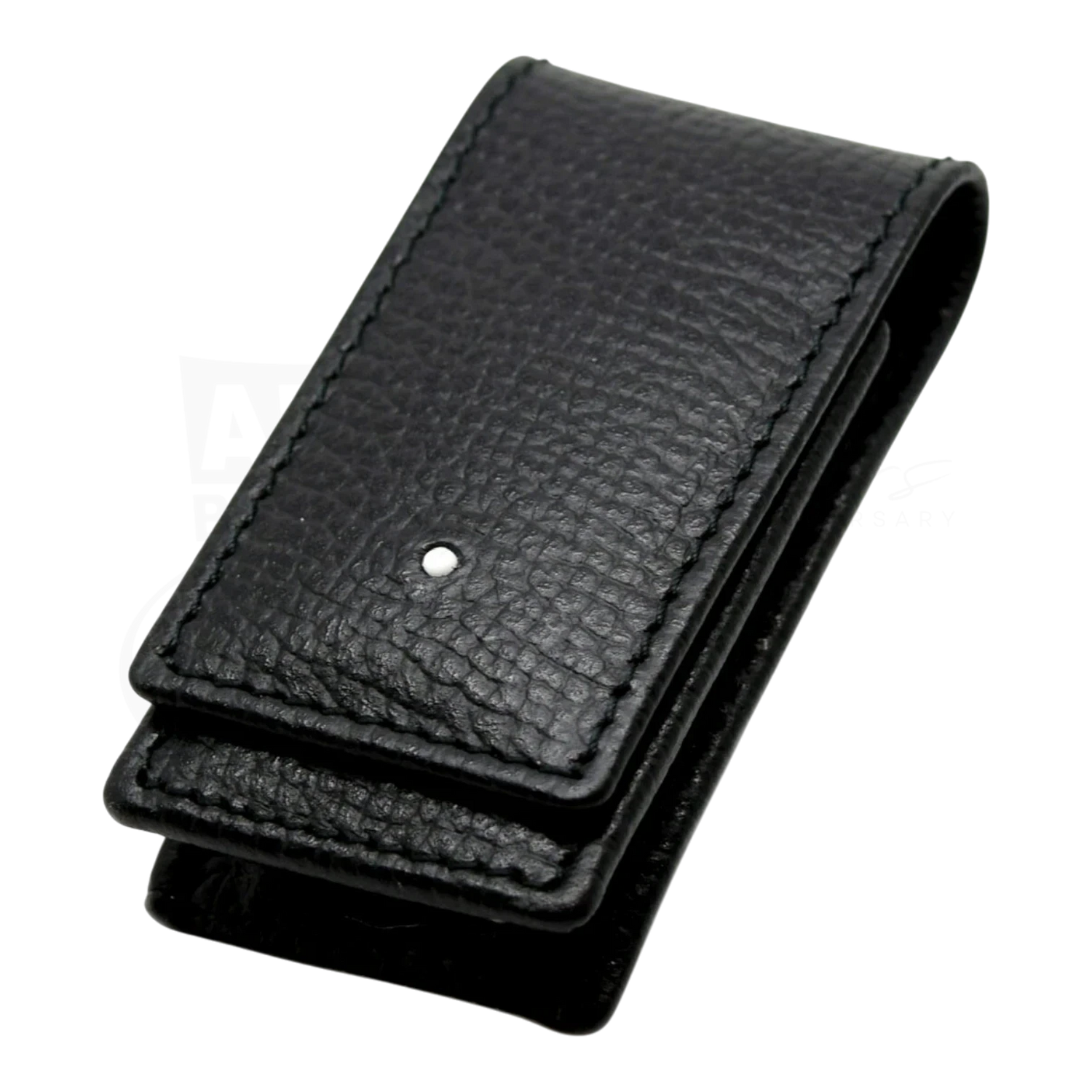 Dunhill Sidecar black grained leather lighter case with textured finish and compact flap design