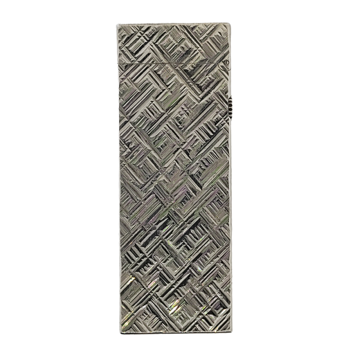 Refurbished Vintage Dunhill Rollagas Silver Cross Hatch Lighter