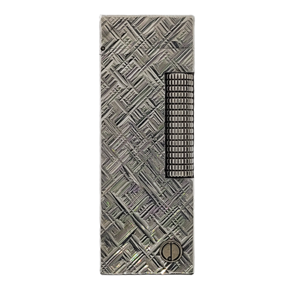 Refurbished Vintage Dunhill Rollagas Silver Cross Hatch Lighter