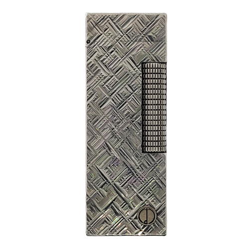 Refurbished Vintage Dunhill Rollagas Silver Cross Hatch Lighter