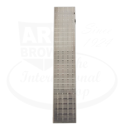 Preowned Dunhill Rollagas Silver Tartan Square Guilloche Table Lighter Dunhill-31 silver-plated brass with engraved tartan pattern