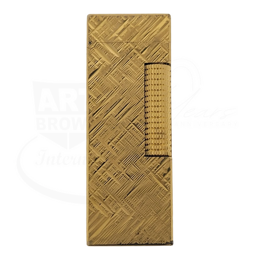 Preowned Dunhill Gold Crosshatch Rollagas Lighter