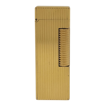 Preowned Dunhill Rollagas Gold Vertical Lines Lighter