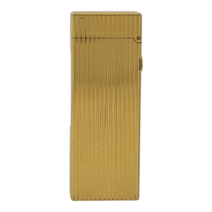 Preowned Dunhill Rollagas Gold Vertical Lines Lighter