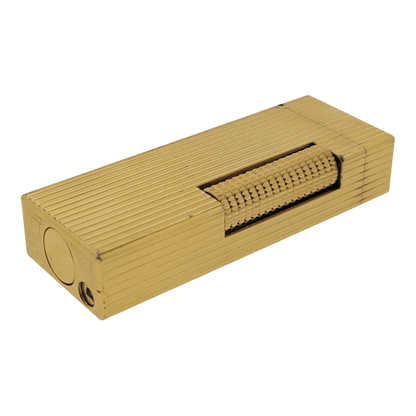 Preowned Dunhill Rollagas Gold Vertical Lines Lighter