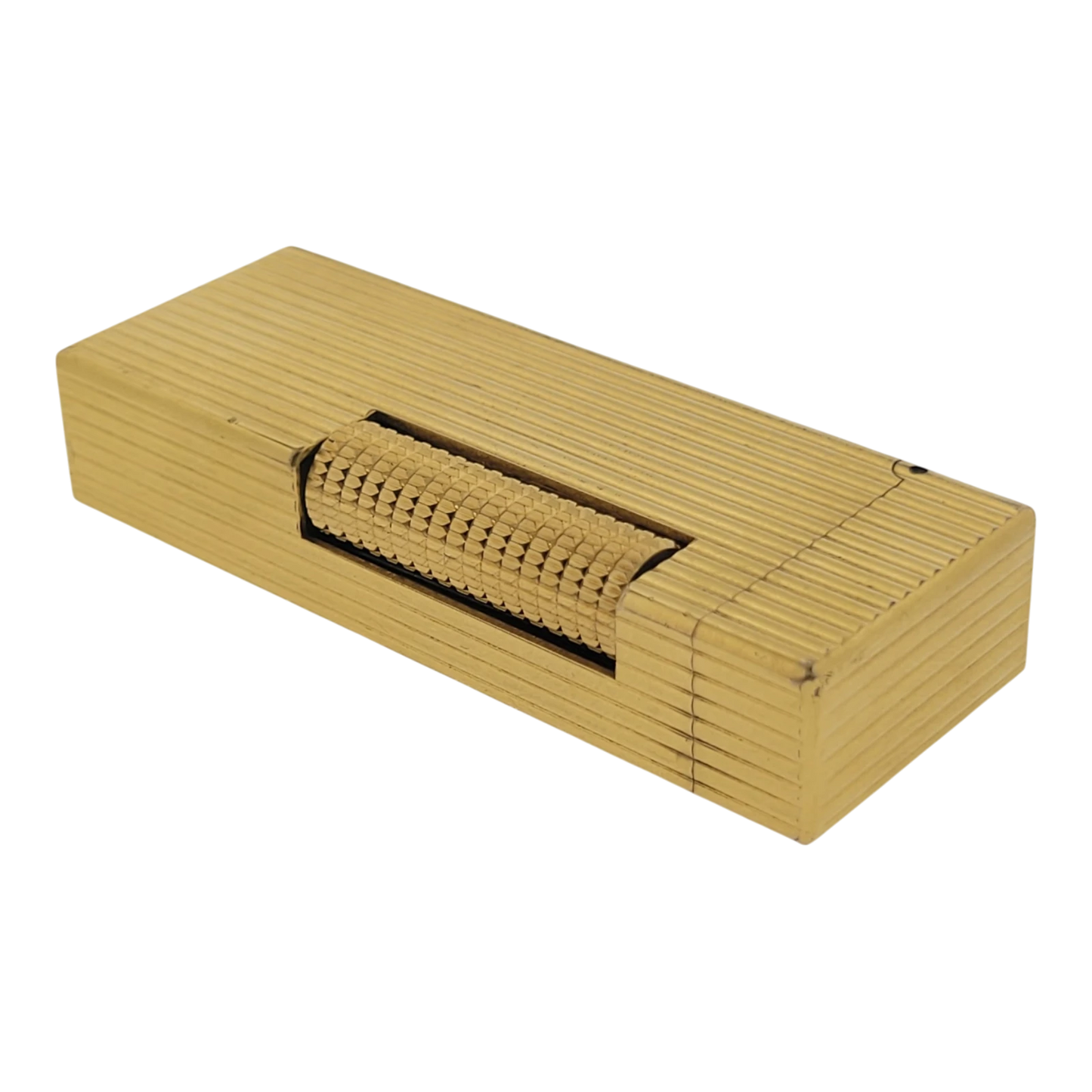 Preowned Dunhill Rollagas Gold Vertical Lines Lighter