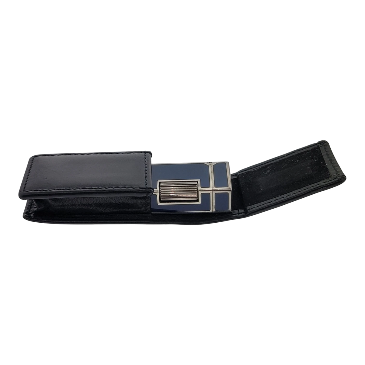 Preowned Dunhill Rollagas Mini Blue Lacquer & Silver Lighter, Dunhill-40