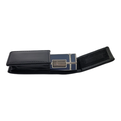 Preowned Dunhill Rollagas Mini Blue Lacquer & Silver Lighter, Dunhill-40