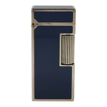 Preowned Dunhill Rollagas Mini Blue Lacquer & Silver Lighter, Dunhill-40