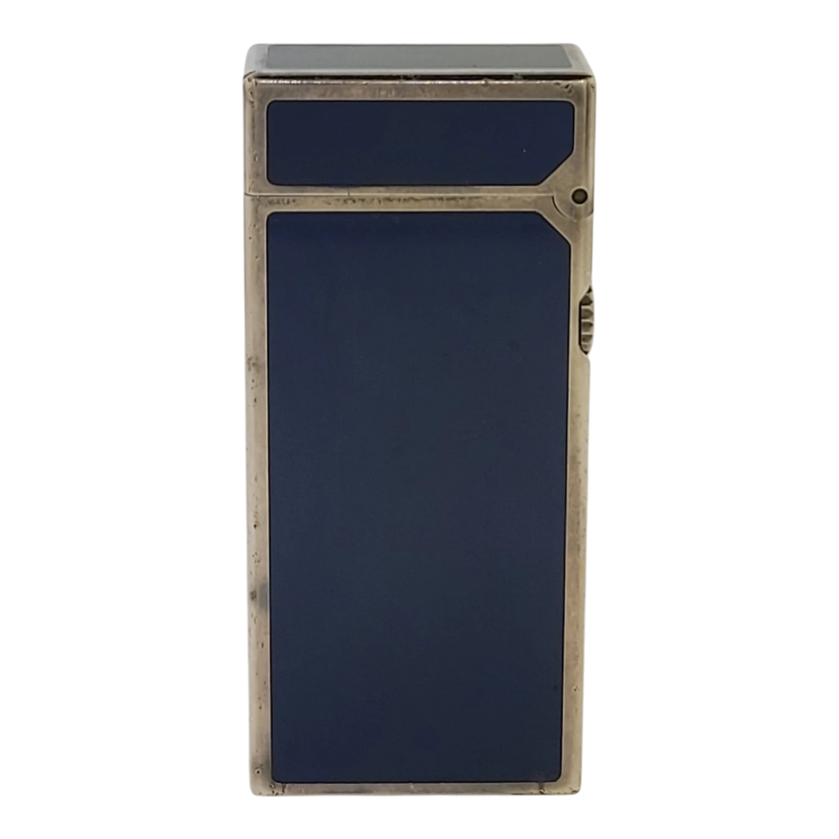 Preowned Dunhill Rollagas Mini Blue Lacquer & Silver Lighter, Dunhill-40