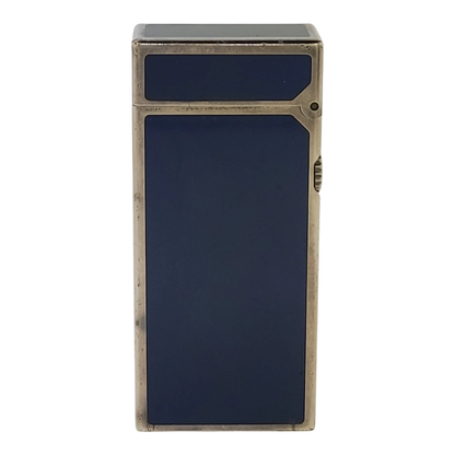Preowned Dunhill Rollagas Mini Blue Lacquer & Silver Lighter, Dunhill-40