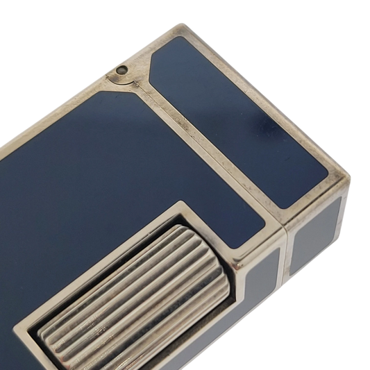 Preowned Dunhill Rollagas Mini Blue Lacquer & Silver Lighter, Dunhill-40