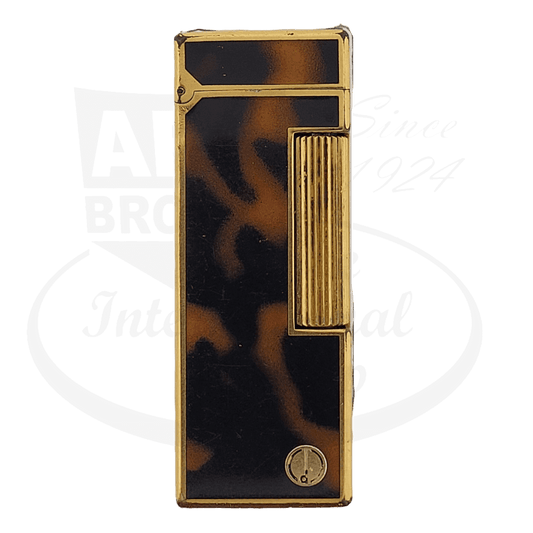 Preowned Vintage Dunhill Tortoiseshell Lacquer & Gold Rollagas Lighter