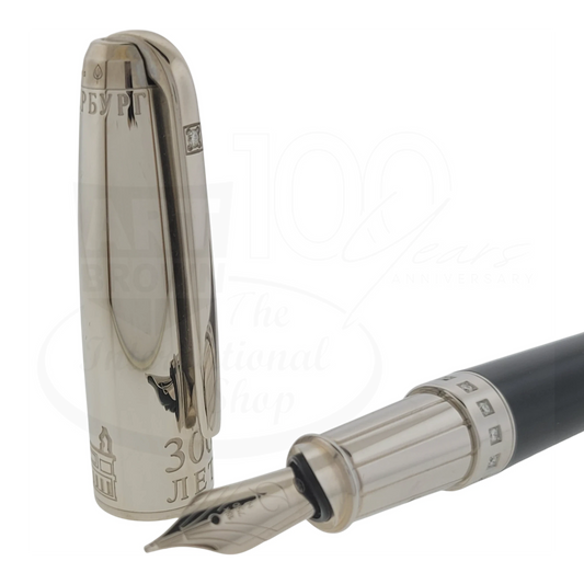 S.T. Dupont Limited Edition Olympio XL 300 Years of St. Petersburg Diamond Fountain Pen, 481004M