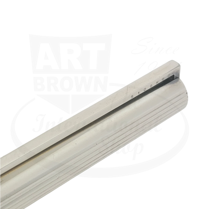 Preowned Vintage S.T. Dupont Classique Silver Vertical Lines Rollerball Pen, silver-plated with vertical guilloché pattern