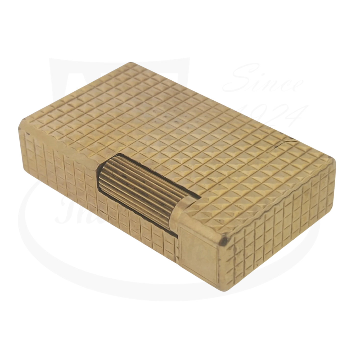 Preowned Vintage S.T. Dupont D57 Gold Diamondhead Lighter