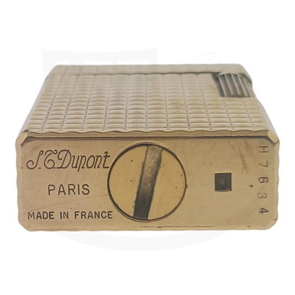 Preowned Vintage S.T. Dupont D57 Gold Diamondhead Lighter
