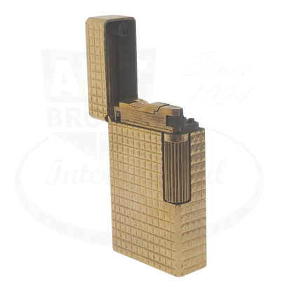Preowned Vintage S.T. Dupont D57 Gold Diamondhead Lighter