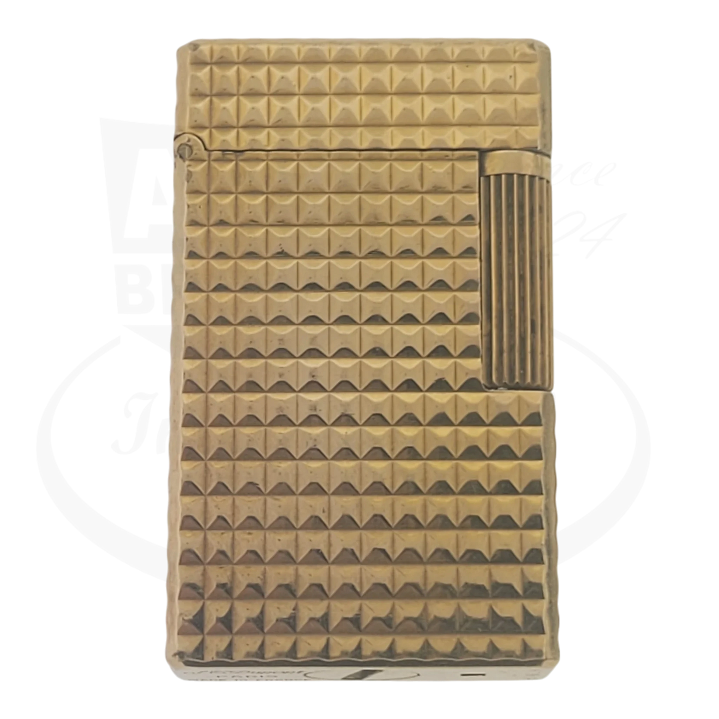 Preowned Vintage S.T. Dupont D57 Gold Diamondhead Lighter