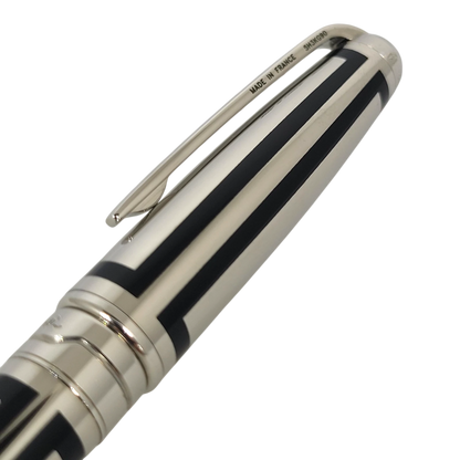 Preowned S.T. Dupont Olympio Palladium & Black Lacquer Ballpoint Pen
