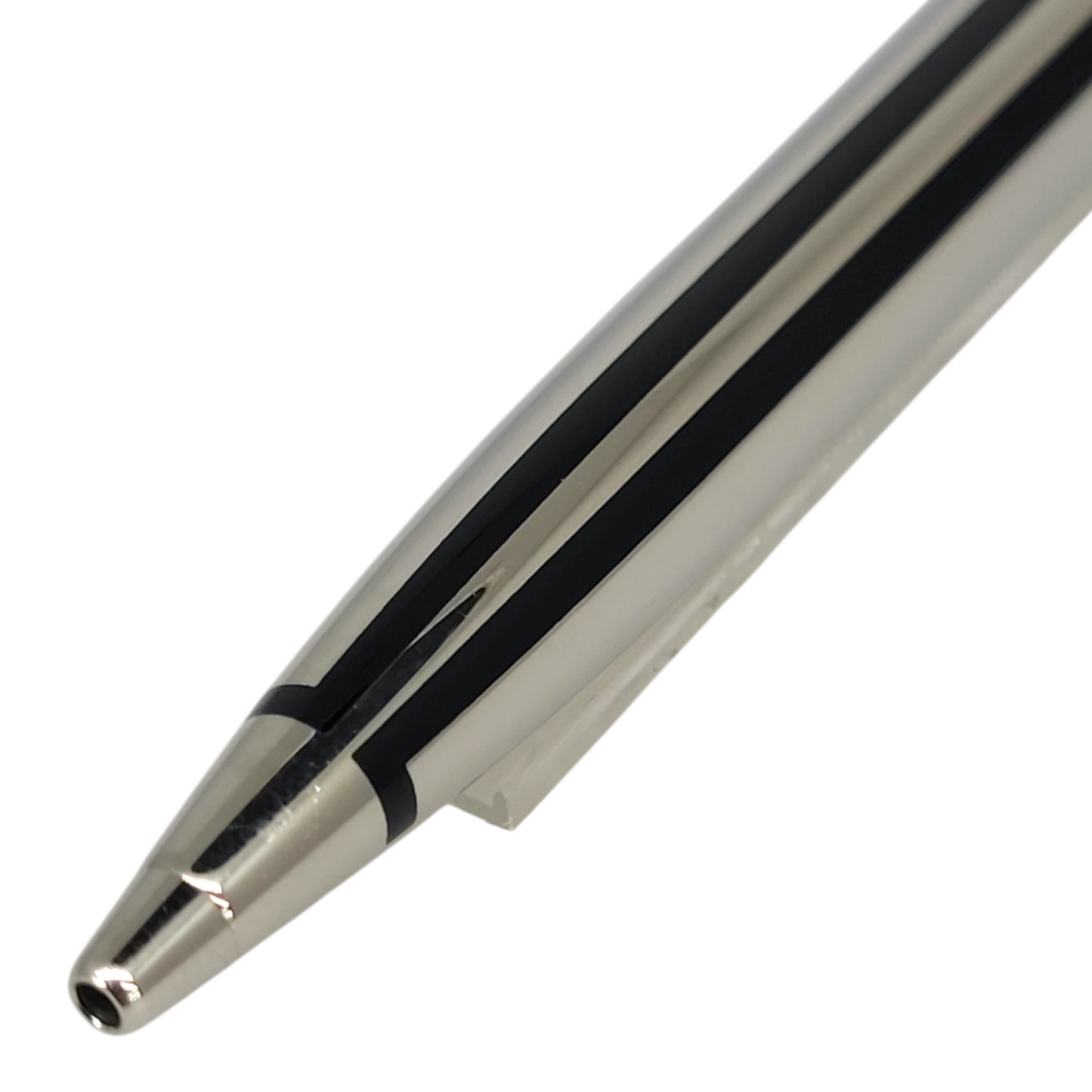 Preowned S.T. Dupont Olympio Palladium & Black Lacquer Ballpoint Pen