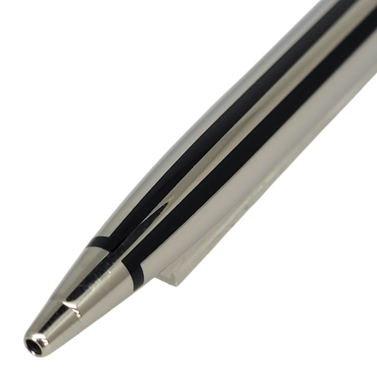 Preowned S.T. Dupont Olympio Palladium & Black Lacquer Ballpoint Pen