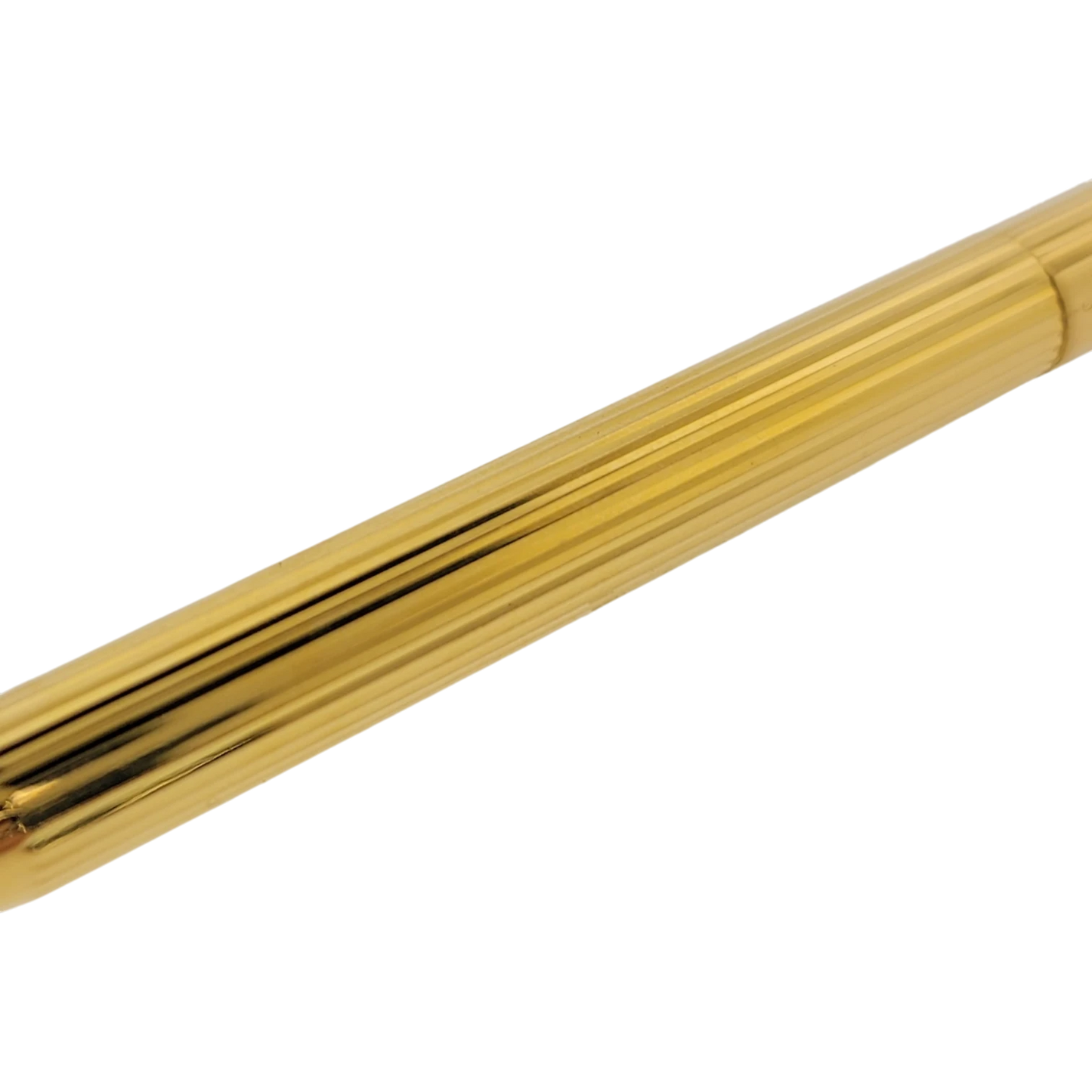 Preowned S.T. Dupont Classique Gold Vertical Lines Ballpoint Pen, Dupont-49