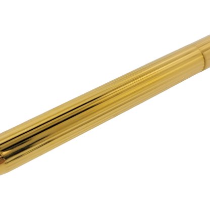 Preowned S.T. Dupont Classique Gold Vertical Lines Ballpoint Pen, Dupont-49
