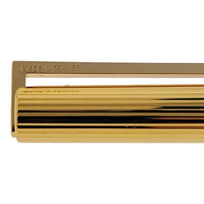Preowned S.T. Dupont Classique Gold Vertical Lines Ballpoint Pen, Dupont-49