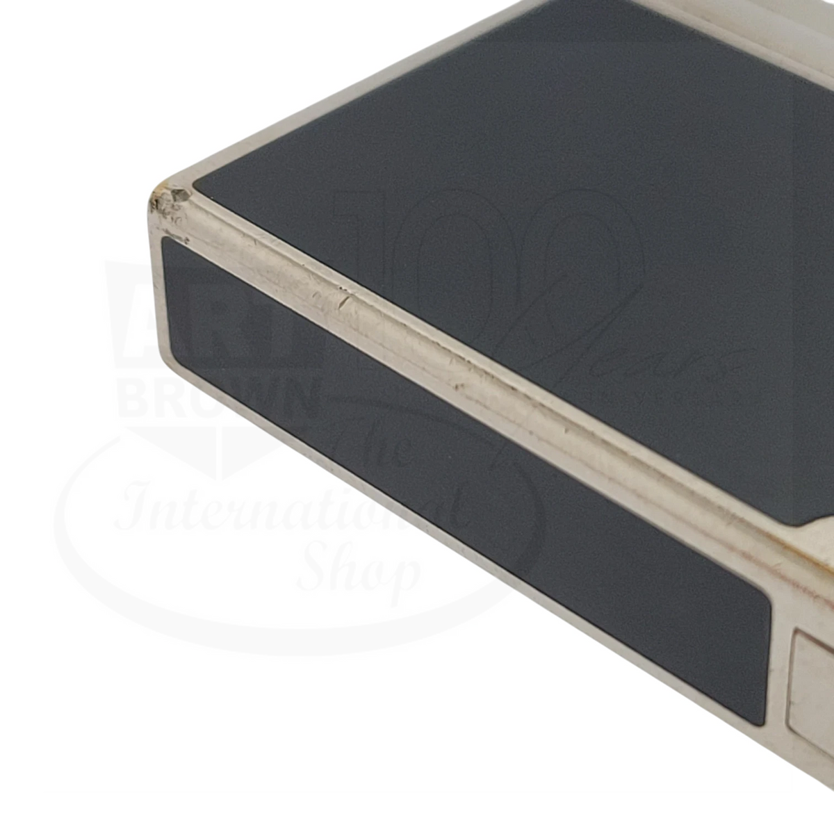 Preowned S.T. Dupont Gatsby Black Lacquer & Palladium Lighter, Dupont-52