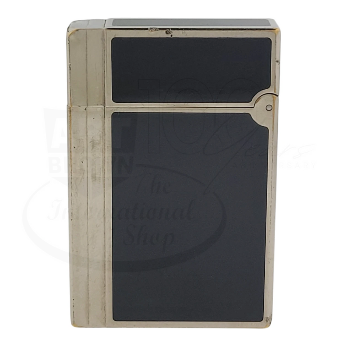 Preowned S.T. Dupont Gatsby Black Lacquer & Palladium Lighter, Dupont-52