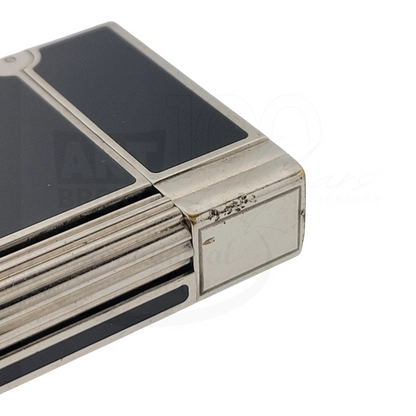 Preowned S.T. Dupont Gatsby Black Lacquer & Palladium Lighter, Dupont-52