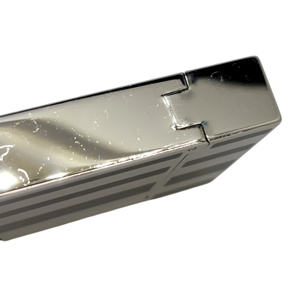 Preowned S.T. Dupont Ligne 2 Black Lacquer Stripes & Palladium Lighter, Dupont-53