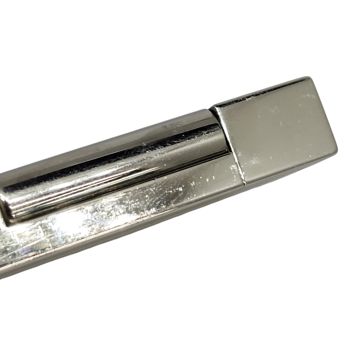Preowned S.T. Dupont Ligne 2 Black Lacquer Stripes & Palladium Lighter, Dupont-53