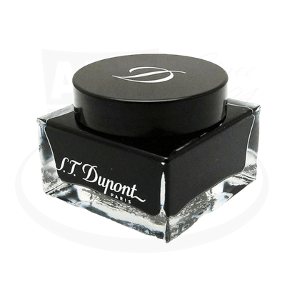 S.T. Dupont Bottled Ink - 50mL glass bottle with black ink, sleek square design for smooth writing style