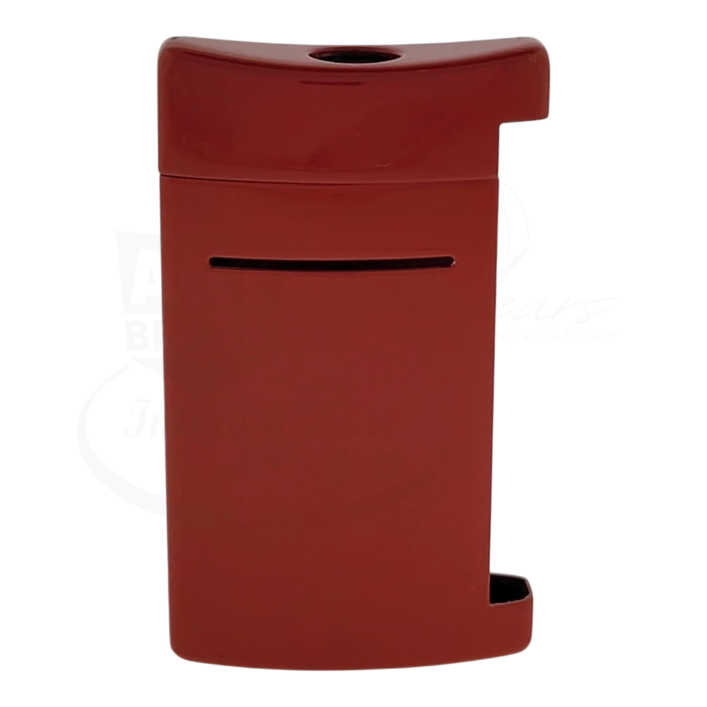 S.T. Dupont replacement shell for Minijet lighter in glossy red lacquer finish with smooth rectangular design