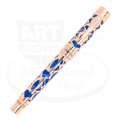 Conklin Endura Deco Crest Blue & Rose Gold Rollerball Pen, CK72218