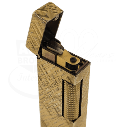 Vintage Dunhill Rollagas Gold Cross Hatch Lighter Display Model