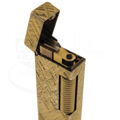 Vintage Dunhill Rollagas Gold Cross Hatch Lighter Display Model