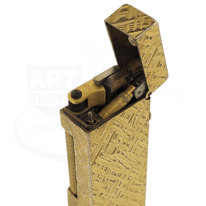 Vintage Dunhill Rollagas Gold Cross Hatch Lighter Display Model