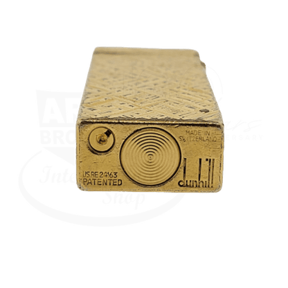 Vintage Dunhill Rollagas Gold Cross Hatch Lighter Display Model