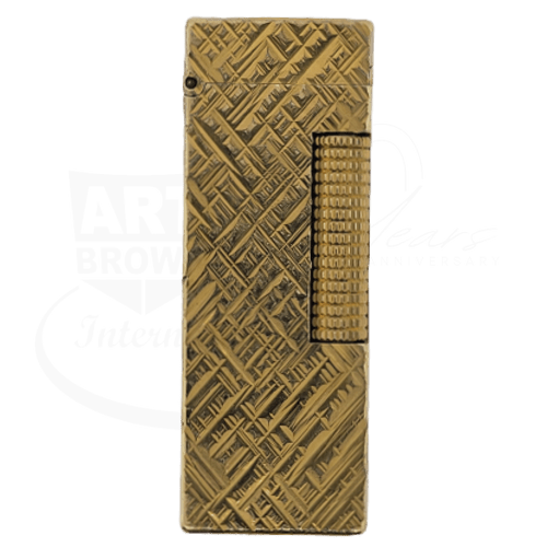 Vintage Dunhill Rollagas Gold Cross Hatch Lighter Display Model