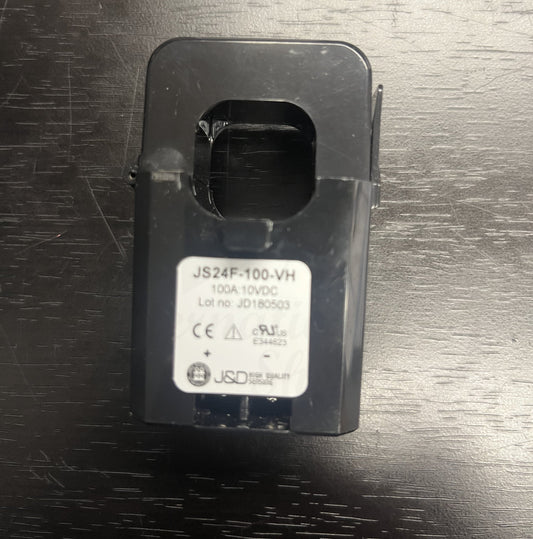 J&D JS24F-100-VH 100A AC input 10VDC output black plastic housing current sensor device