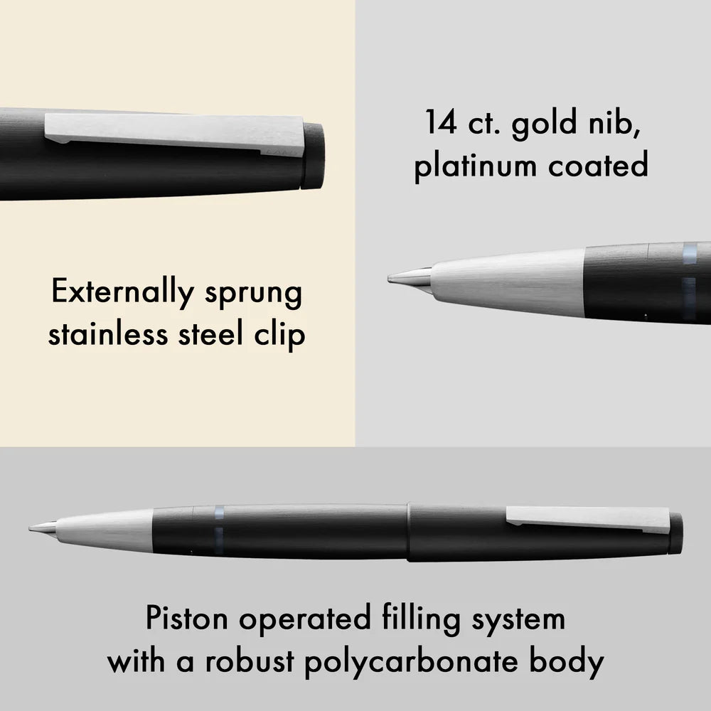 LAMY 2000 Black Medium Fountain Pen, L01M