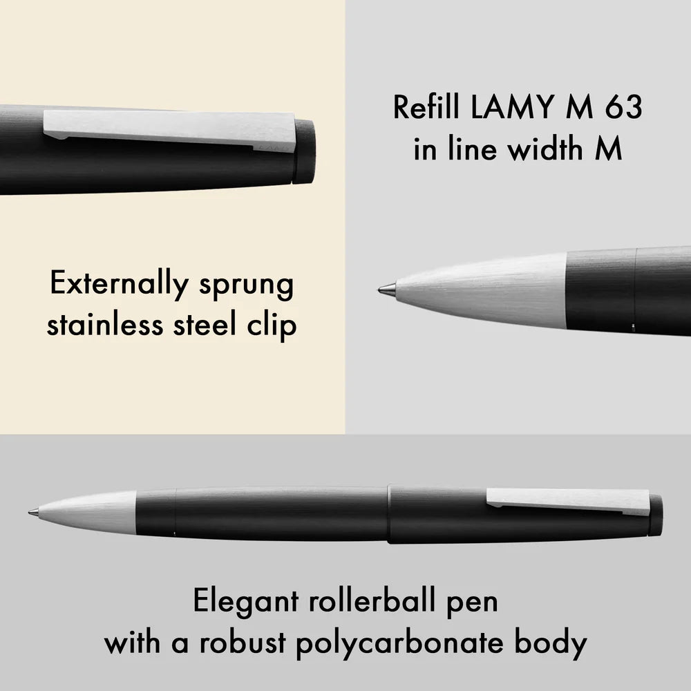 LAMY 2000 Black Rollerball Pen, L301