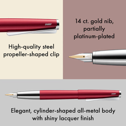 LAMY Studio Piano Red Medium Fountain Pen, L68PRDM